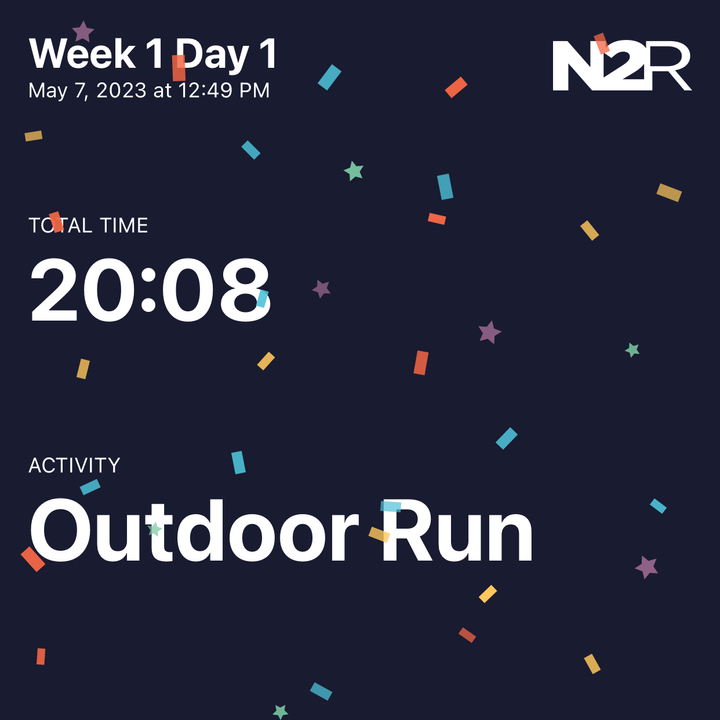 My First Run | None to Run: Wk 1 Day 1